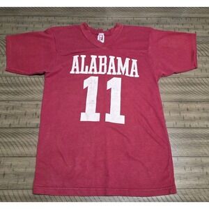 Vintage 80s Alabama Crimson Tide #11 Football Jersey T-Shirt Flex-Wear USA Made